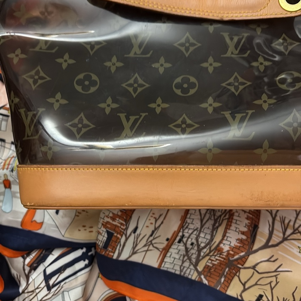 Louis Vuitton Transparent Monogram Tote with Brown Accents- used - Picture 6 of 12